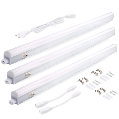 da LIGHT Led Unterbauleuchte Küche 5W 31,5cm 450lm 4000k Neutralweiß Unterbau Lichtleiste Küchenlampe Schrankbeleuchtung Superhell Weiß für Küche Schrank Erweiterbar durch Stecksystem