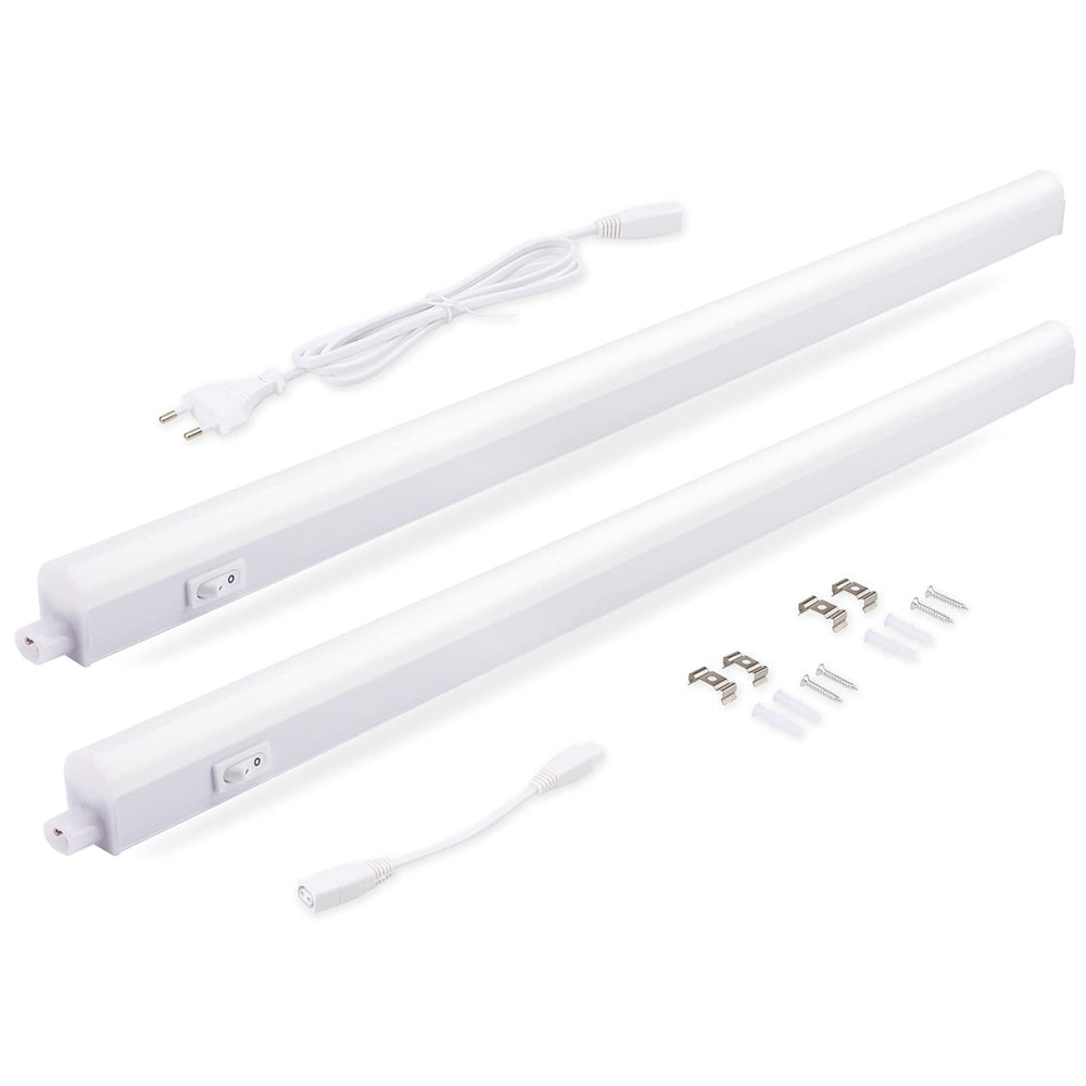 da LIGHT Led Unterbauleuchte Küche 5W 31,5cm 450lm 4000k Neutralweiß Unterbau Lichtleiste Küchenlampe Schrankbeleuchtung Superhell Weiß für Küche Schrank Erweiterbar durch Stecksystem