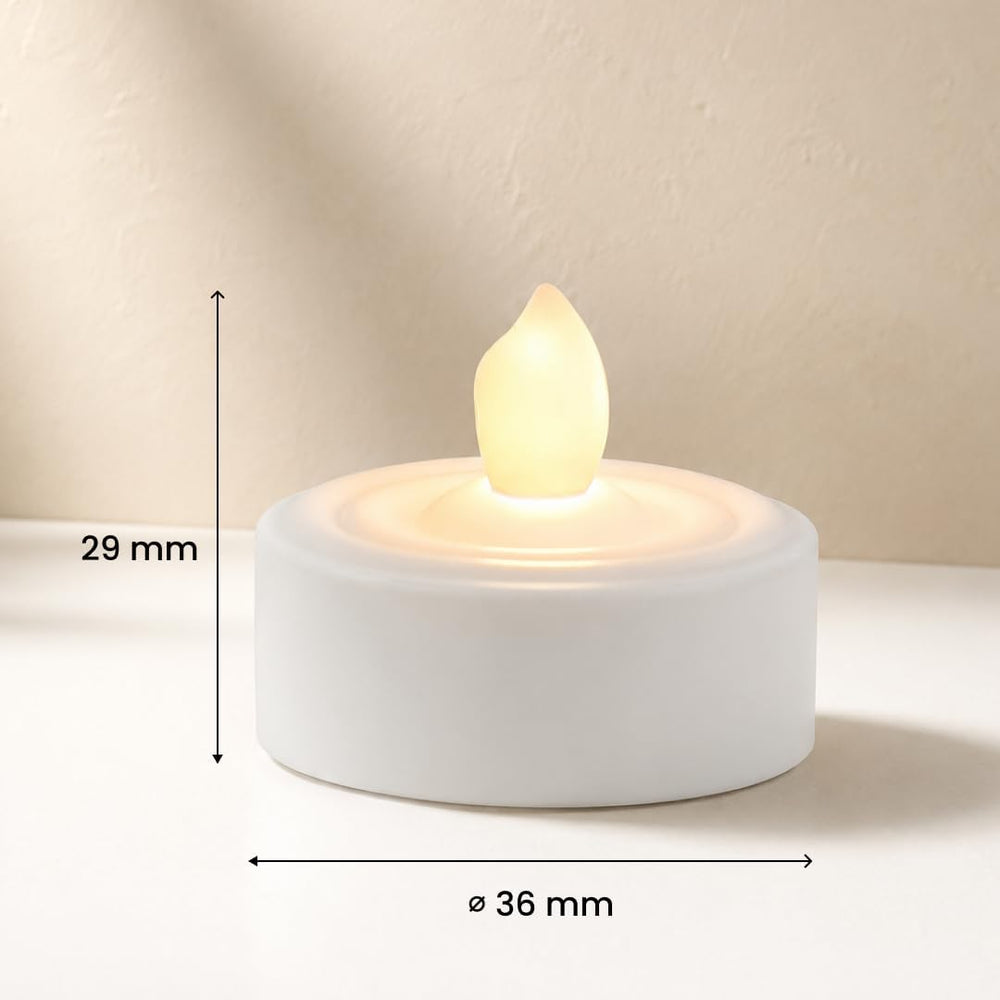 Star LED-Teelicht "T-Light", 2 Stück, flackernd inklusive Batterien, Timer Blisterpackung, 2,9 x 3,6 x 3,6 cm, weiß 068-05