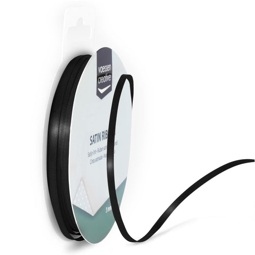 Vaessen Creative Satinband 3mmx10m Dunkel Grün, Schleifenband, Dekoband, Bänder zum Basteln, Stoffbänder für Hochzeit, Taufe Und Geburtstagsgeschenke