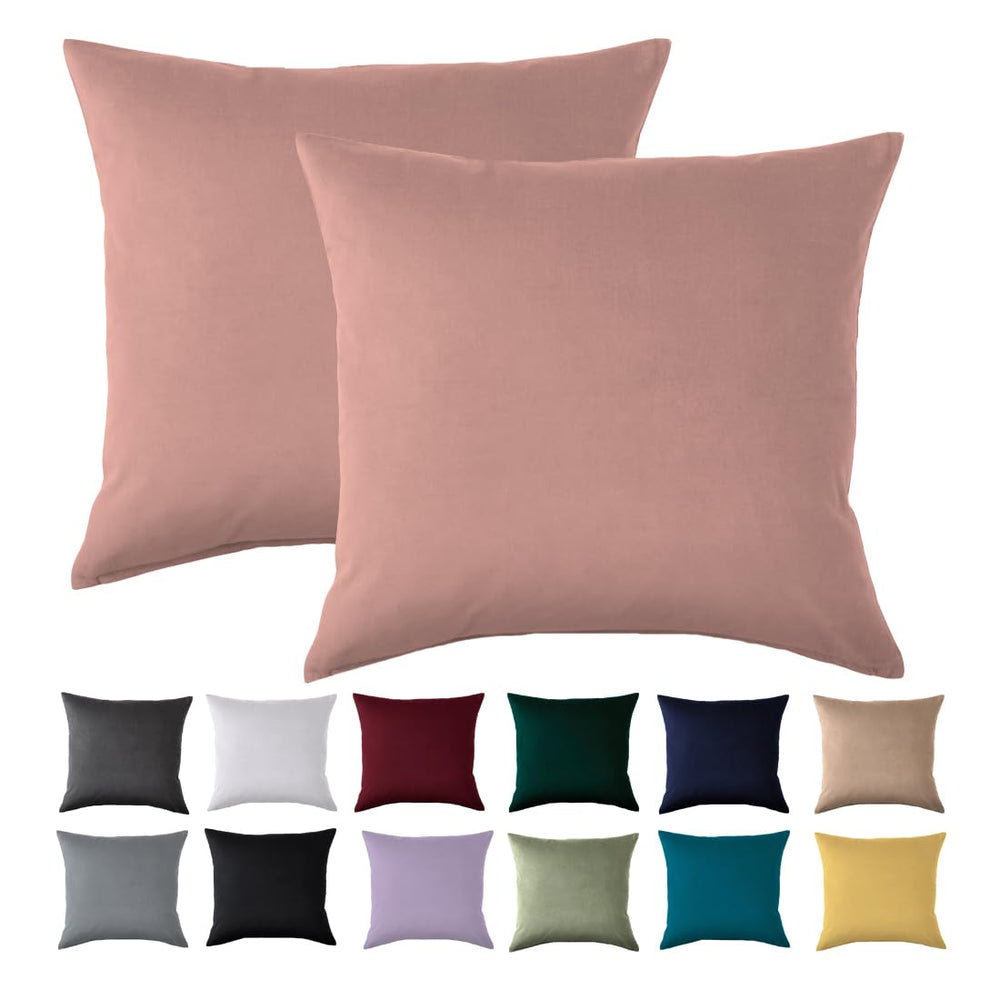 Beqnat Kissenbezug 40x40 2er Set, Anthrazit, 100% Mikrofaser