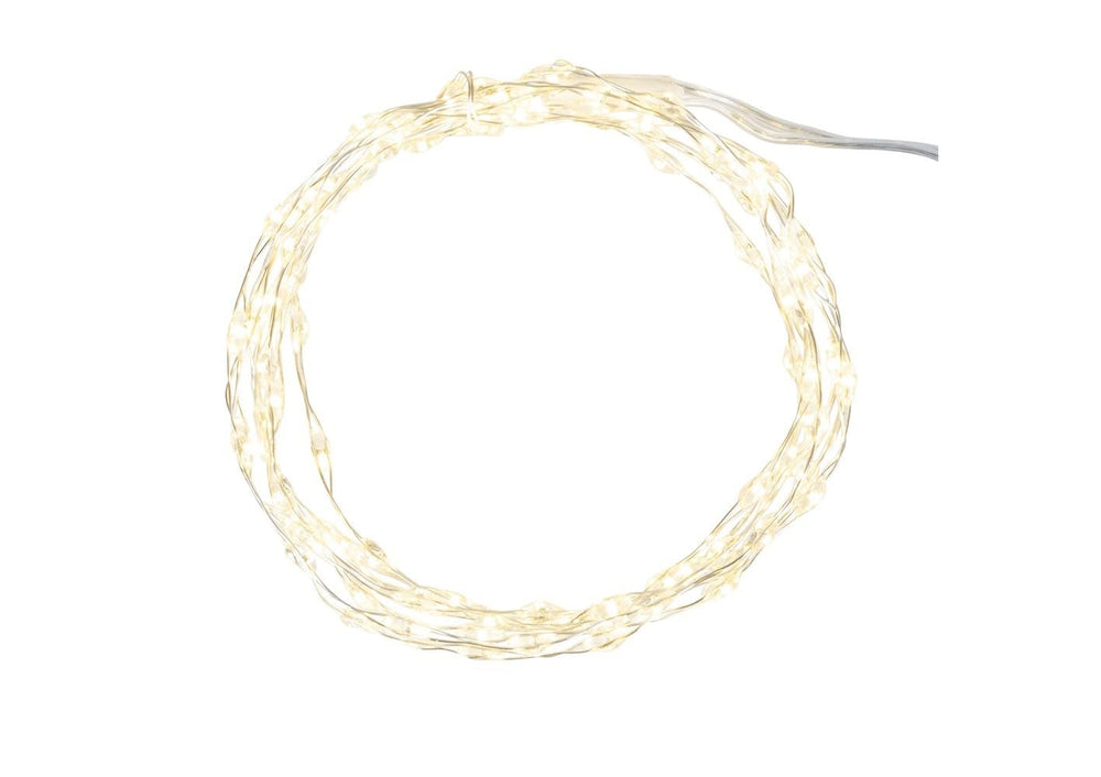 Ideen mit Herz LED-Draht-Lichterkette | 1,5 cm Lichtabstand | extra kleiner Lampenabstand | warmweiß | batteriebetrieben | inkl. Timer-Funktion (60 LEDs | 120 cm Kabellänge)