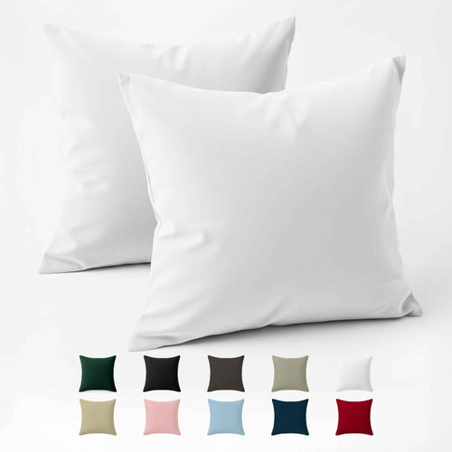 Kissenbezug 40x40 Baumwolle Renforcé (2er-Set) - Rosa - Dicht gewebt mit 57 Fäden/cm² - 40x40cm Kissenbezug - Oeko Tex Zertifiziert - Dreamzie