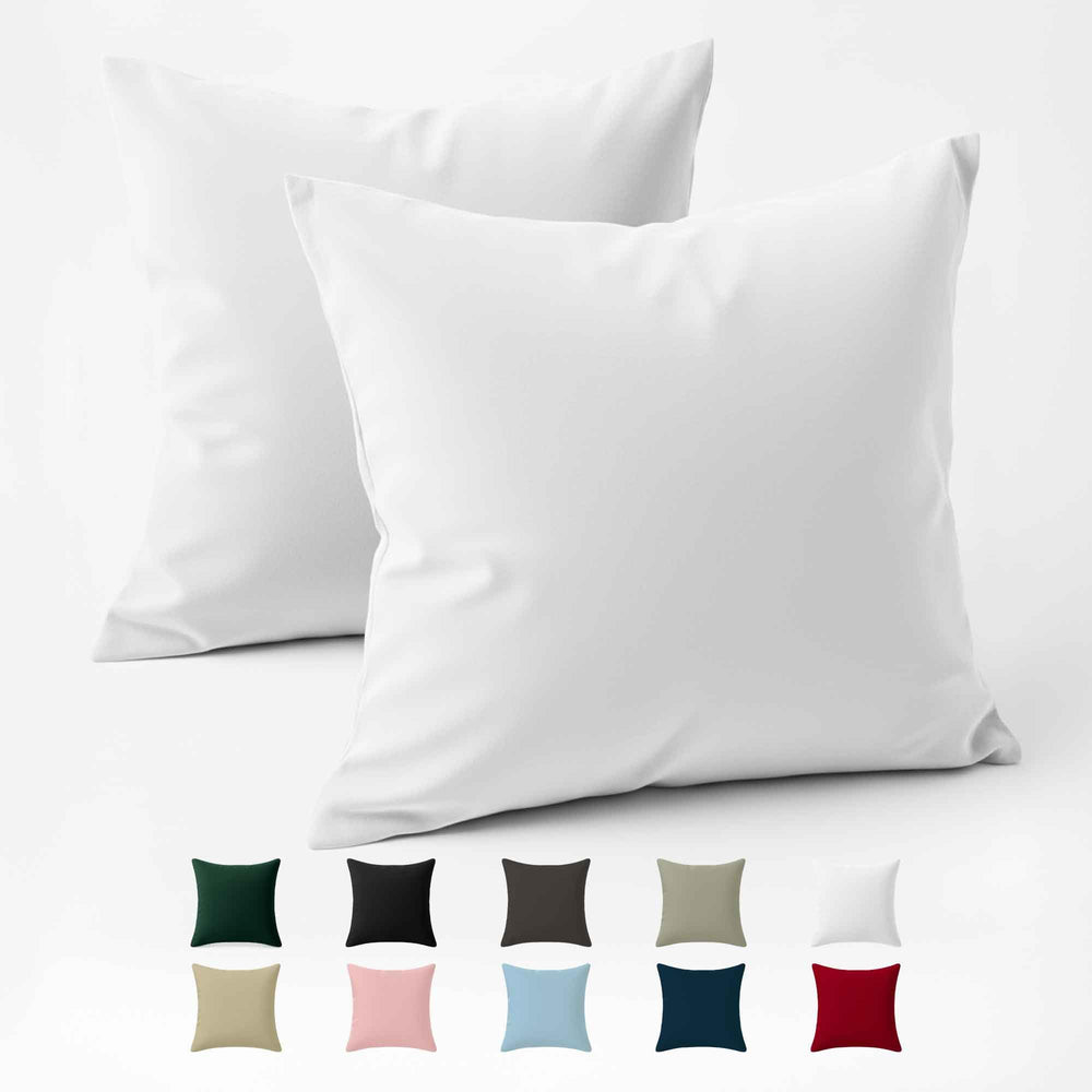 Kissenbezug 40x40 Baumwolle Renforcé (2er-Set) - Rosa - Dicht gewebt mit 57 Fäden/cm² - 40x40cm Kissenbezug - Oeko Tex Zertifiziert - Dreamzie