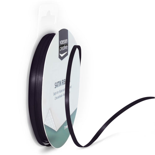 Vaessen Creative Satinband 3mmx10m Dunkel Grün, Schleifenband, Dekoband, Bänder zum Basteln, Stoffbänder für Hochzeit, Taufe Und Geburtstagsgeschenke