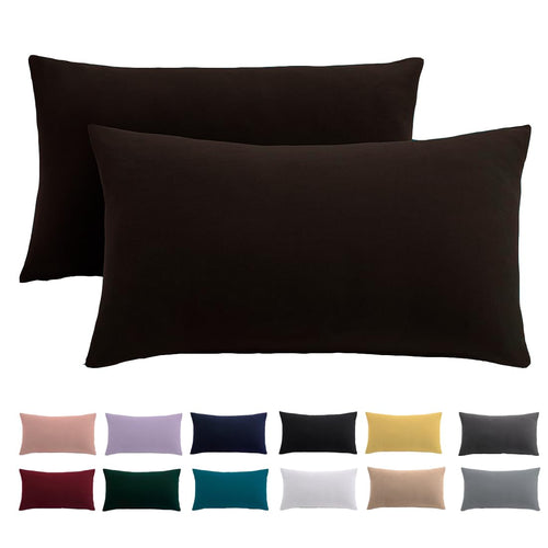 Beqnat Kissenbezug 40x40 2er Set, Anthrazit, 100% Mikrofaser