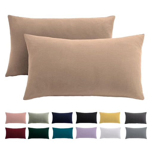 Beqnat Kissenbezug 40x40 2er Set, Anthrazit, 100% Mikrofaser