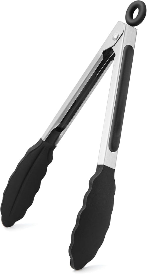 Mini Grillzange 18 cm mit Silikonspitze