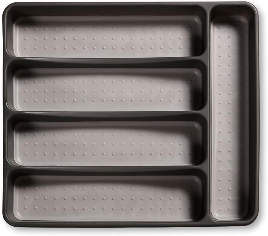 KESPER | Besteckkasten mit 5 Fächern, PP-Kunststoff, grau | 30091