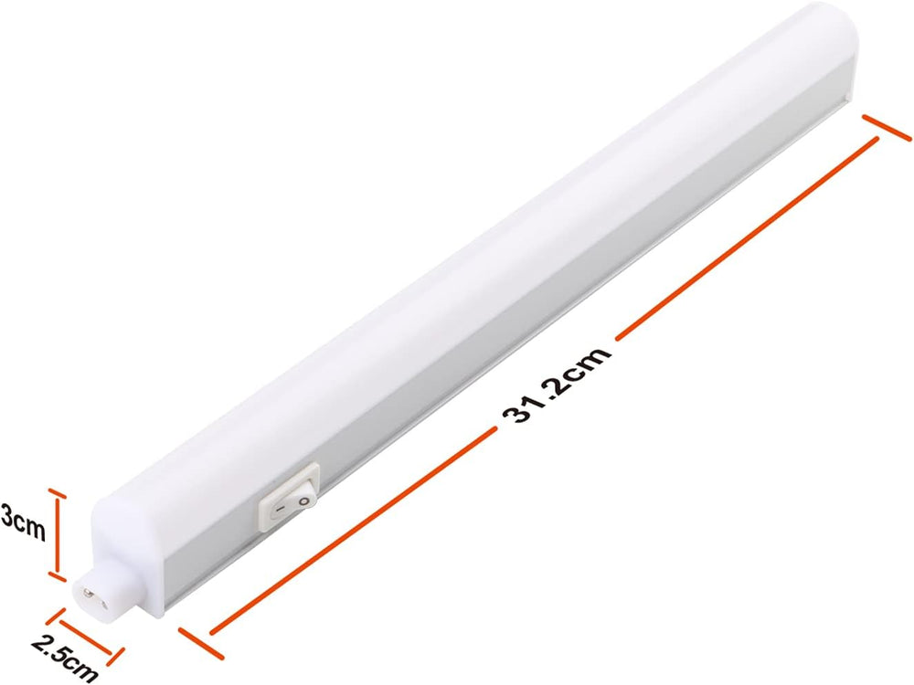 da LIGHT Led Unterbauleuchte Küche 5W 31,5cm 450lm 4000k Neutralweiß Unterbau Lichtleiste Küchenlampe Schrankbeleuchtung Superhell Weiß für Küche Schrank Erweiterbar durch Stecksystem