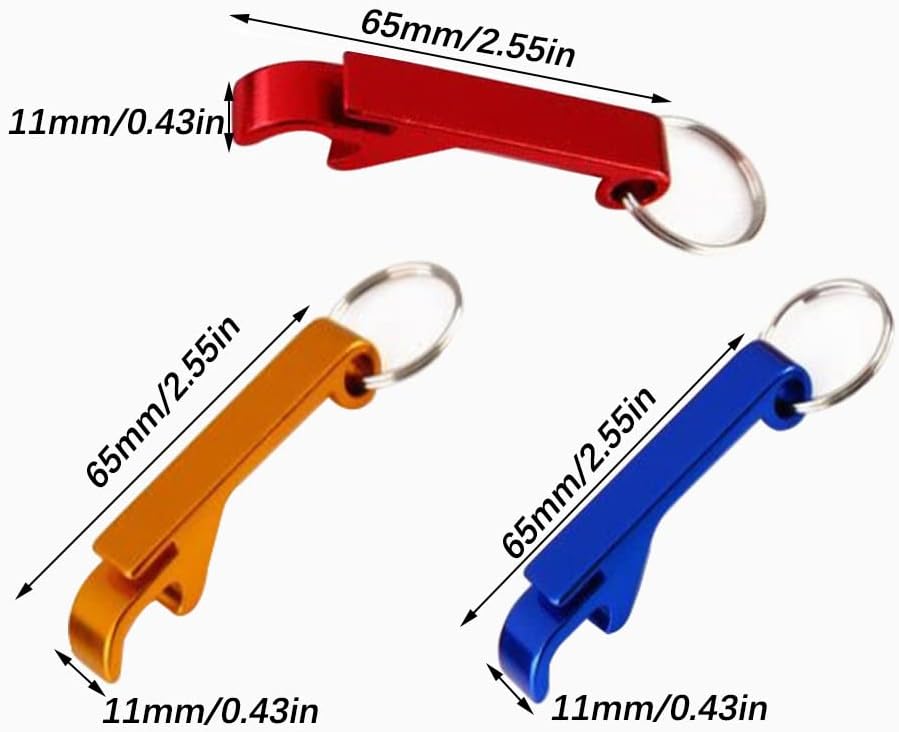 3 Stück Flaschenöffner Schlüsselanhänger, Bieröffner Schlüsselring, Bier Flaschenöffner, Bottle Opener Schlüssel Keychain