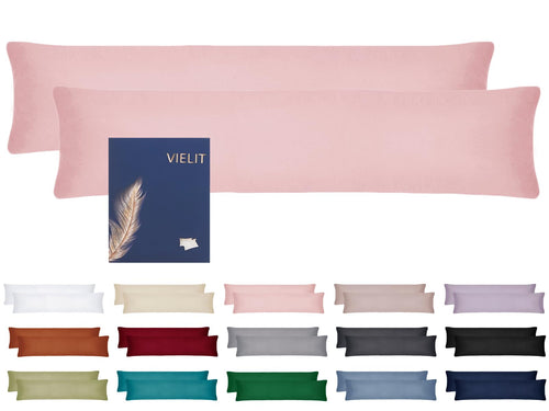 Vielit Kissenbezug 40 x 80 2pc Kopfkissenbezug Anthrazit Öko-Zertifikat