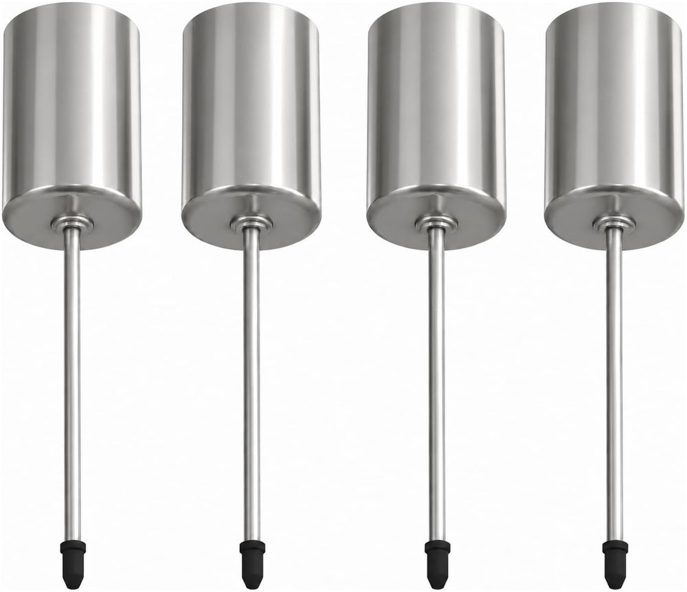 Adventskranz Kerzenhalter,Stabkerzenhalter zum Stecken, Silber, 4er-Set