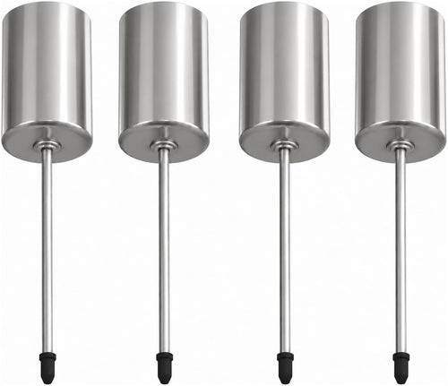 Adventskranz Kerzenhalter,Stabkerzenhalter zum Stecken, Silber, 4er-Set