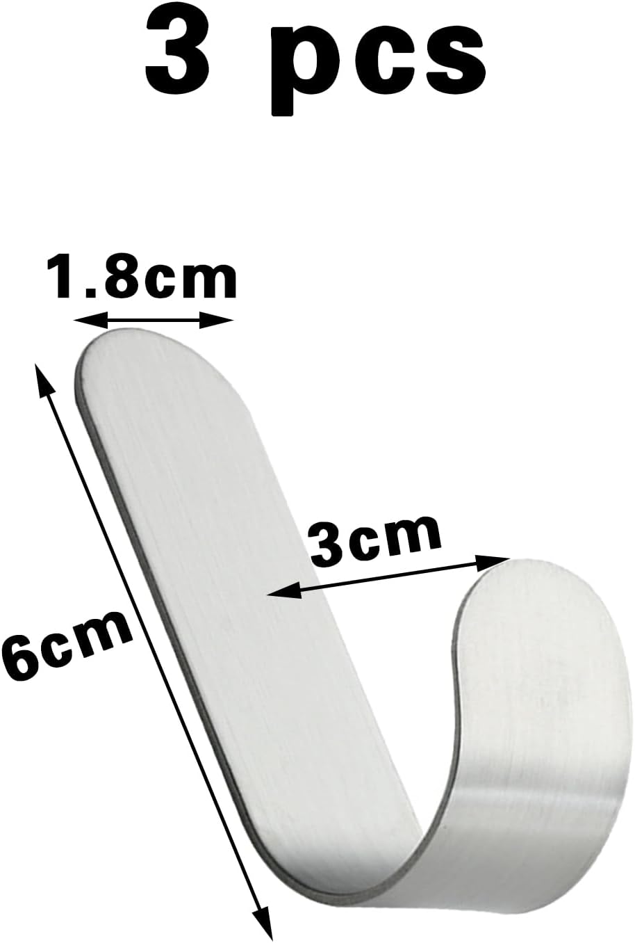 3 Stück Haken Selbstklebend, Handtuchhaken Selbstklebend, Haken Ohne Bohren