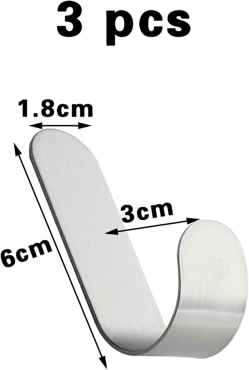 3 Stück Haken Selbstklebend, Handtuchhaken Selbstklebend, Haken Ohne Bohren