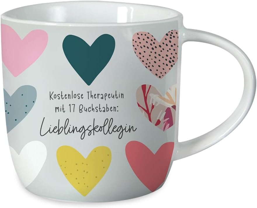 Grafik-Werkstatt Kaffeetasse - Lieblingskollegin - aus Porzellan, 300 ml