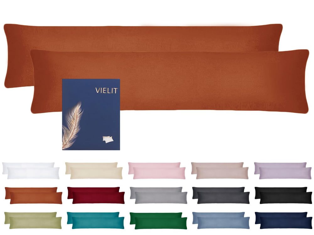 Vielit Kissenbezug 40 x 80 2pc Kopfkissenbezug Anthrazit Öko-Zertifikat