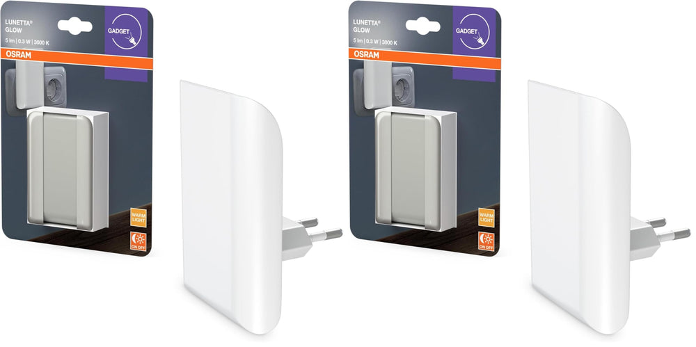 Osram Nachtlicht, indirektes Licht, 3000K, 5lm, 0,28W, Tageslichtsensor, Plug-and-Play, für Kinderzimmer und Wohnbereiche, Weiß