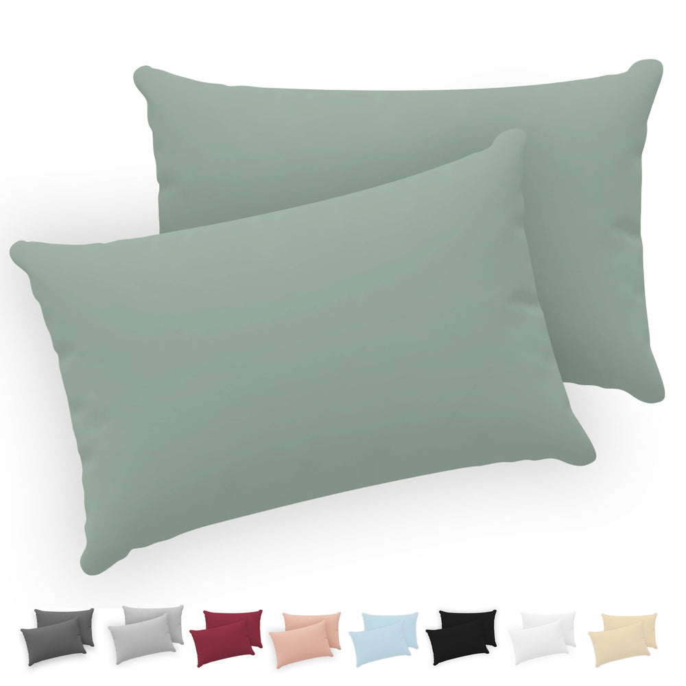 Twinzen - Kissenbezug 40x40cm - 2er Set - 100% Baumwolle - Anthrazit
