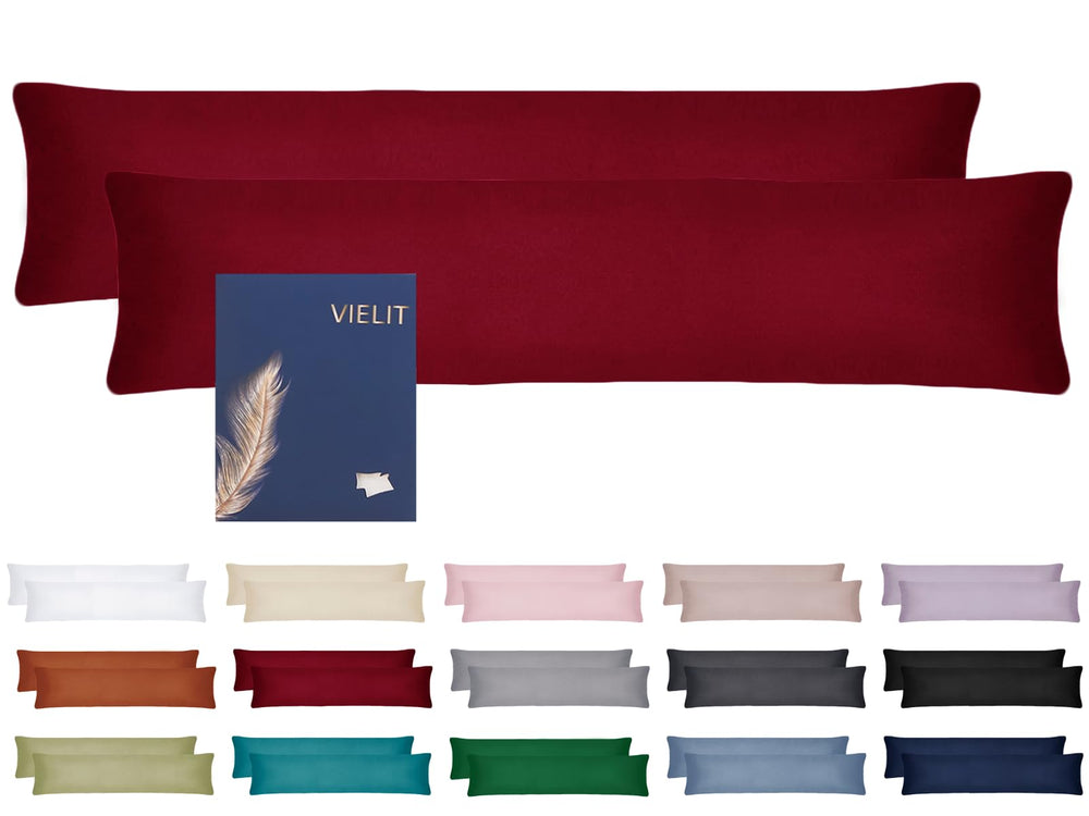 Vielit Kissenbezug 40 x 80 2pc Kopfkissenbezug Anthrazit Öko-Zertifikat
