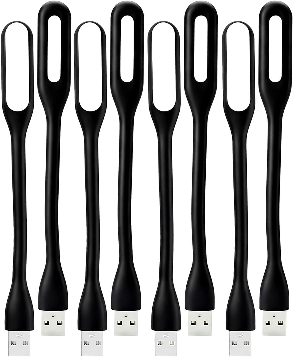 8 PCS USB Led Lampe, Mini USB-LED-Licht-Lampe, Flexible USB Laptop Licht für Notebook Computer Tastatur, Schwarz