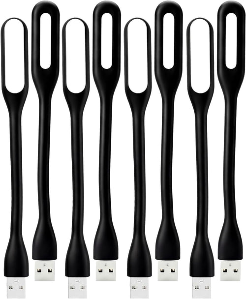 8 PCS USB Led Lampe, Mini USB-LED-Licht-Lampe, Flexible USB Laptop Licht für Notebook Computer Tastatur, Schwarz
