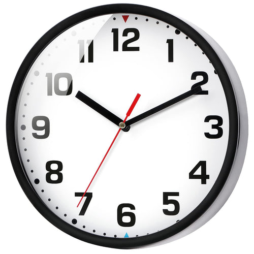 Wanduhr 9 Zoll batteriebetrieben leise Nicht tickende Wanduhr Modernes Quarz Design Dekorativ Innen Küche Büro