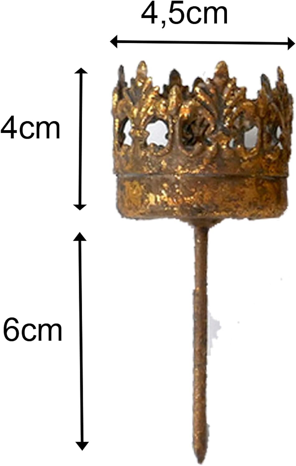 Gartenzaubereien Teelichthalter Gold zum Stecken 3,5X9,5cm