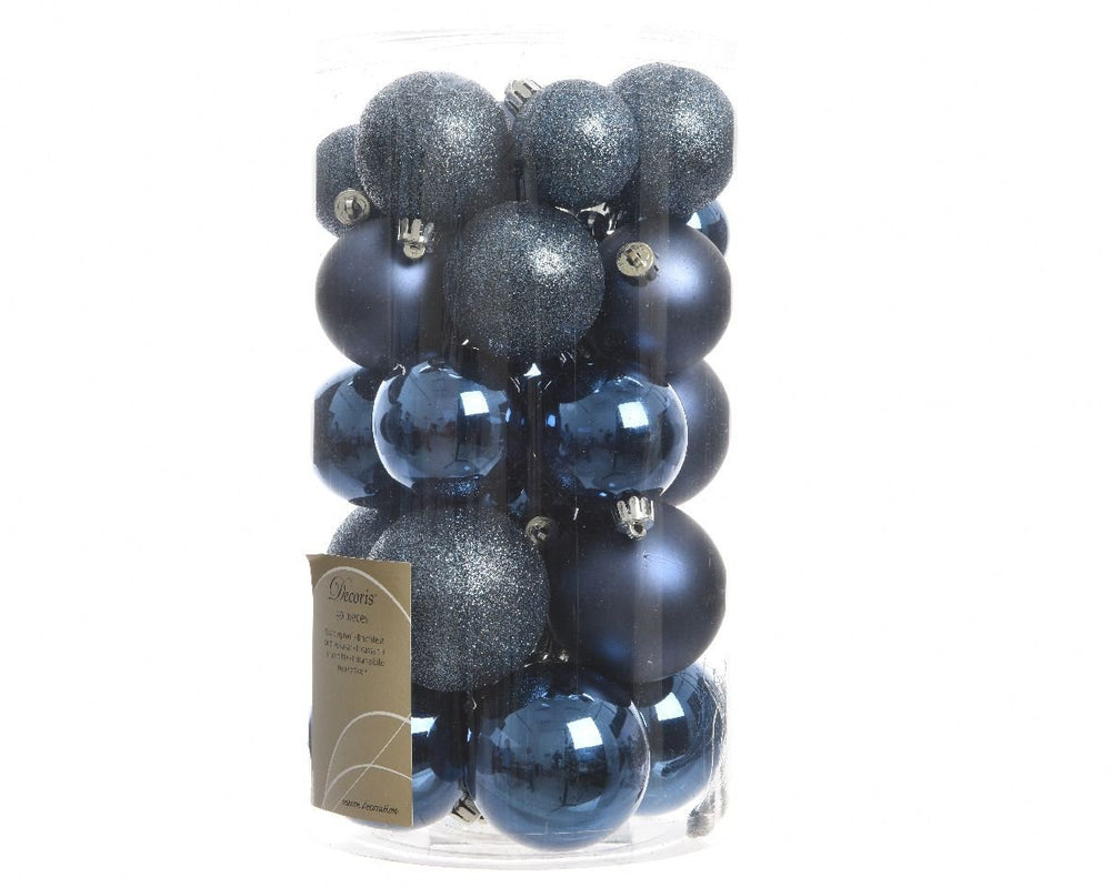 Kaemingk Weihnachtskugeln Kunststoff 4-6cm Mix 30er Set - bruchsichere Christbaumkugeln Weihnachtsbaumkugeln für Weihnachten - Christbaumschmuck & Weihnachtsbaumschmuck - Rosmarin