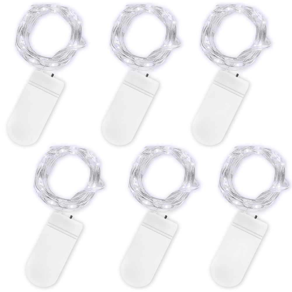 Jsdoin LED Mini Lichterkette mit Batterie, 6x20er Micro außen Lichterkette