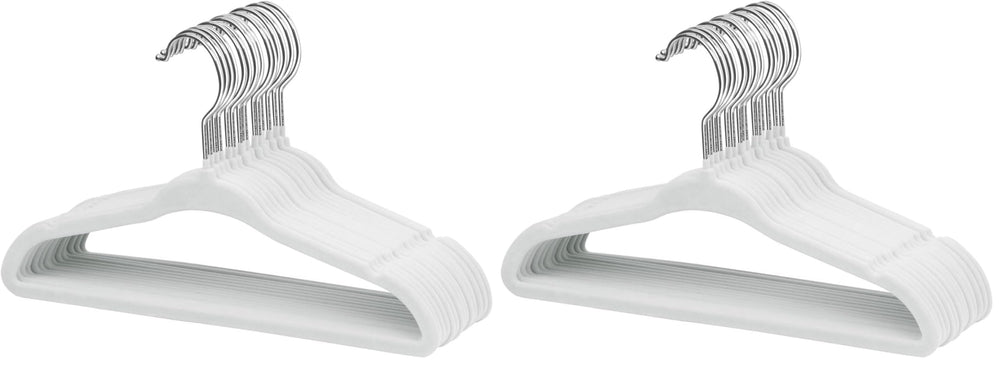 ManGotree 28 cm rutschfeste Baby-Kleiderbügel aus Samt 15 Stück Hellrosa