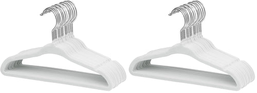 ManGotree 28 cm rutschfeste Baby-Kleiderbügel aus Samt 15 Stück Hellrosa