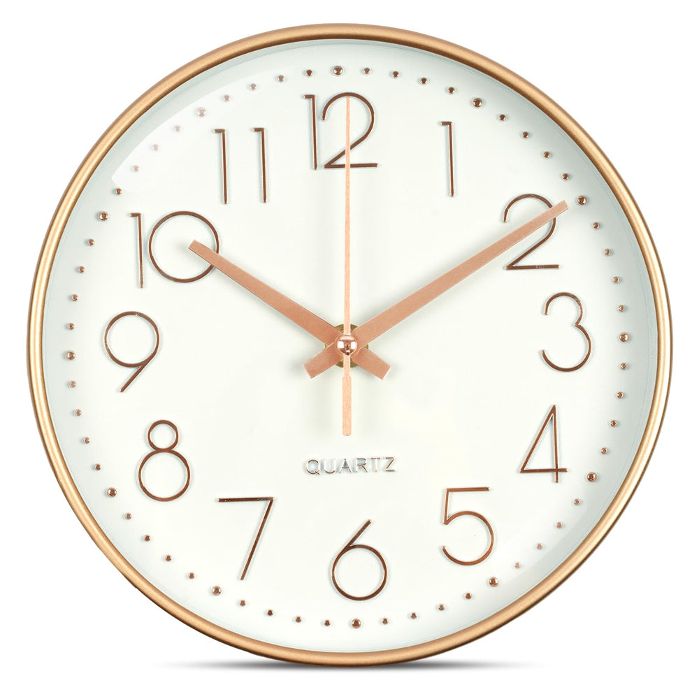 Aolso Wanduhr, geräuschlos und tickt Nicht, Batteriebetriebene runde Wanduhr, Digitale Wwanduhr, modernes Quarz-Design, für Wohnzimmer, Büro, Küche oder Kinderzimmer (Grau, 20CM)