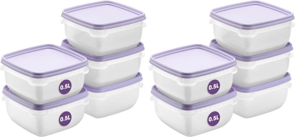 SmartStore flache Frischhaltedosen mit Deckel 2x 1,2L, 24x12x6,5cm