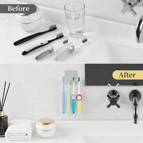 Zahnbürstenhalter Wand Selbstklebend, 2 Stück Toothbrush Holder