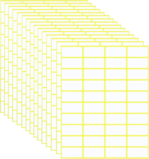 Meekye 600 Stück Etiketten Selbstklebend, 38 x 19 mm Aufkleber zum Beschriften, Universal Klebeetiketten zum Preisschilder, Adress, Haushalt, Tiefkühl Büro Küche und Marmelade Etiketten