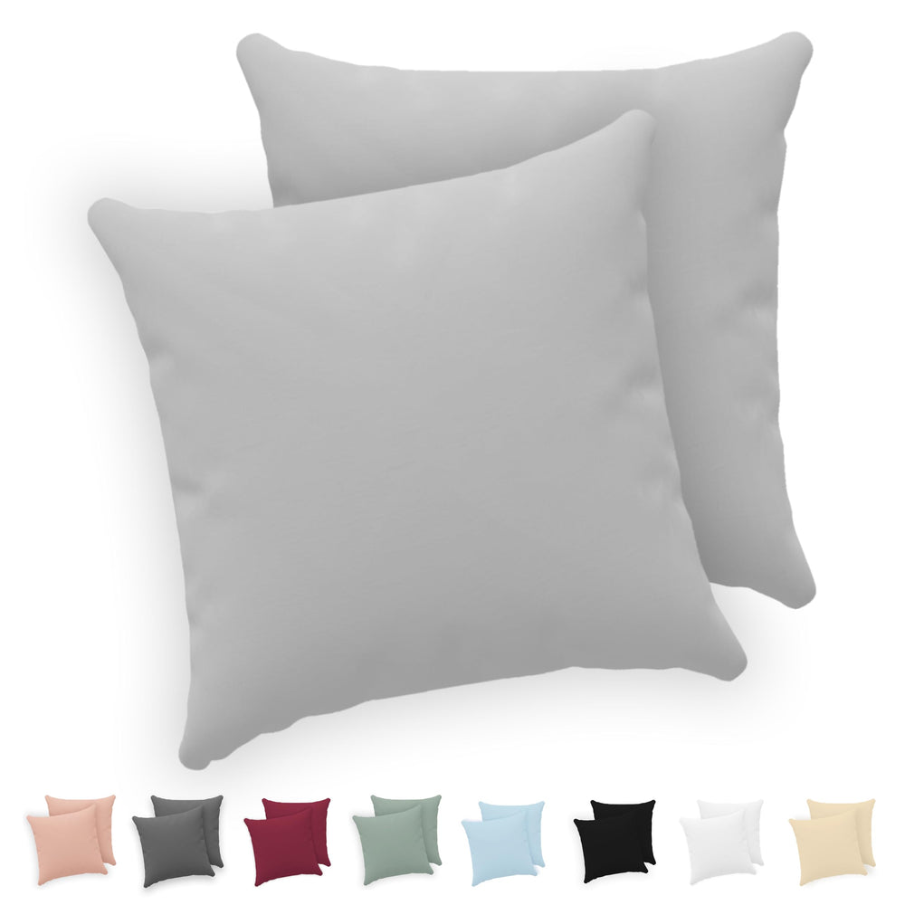 Twinzen - Kissenbezug 40x40cm - 2er Set - 100% Baumwolle - Anthrazit