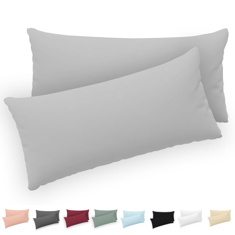 Twinzen - Kissenbezug 40x40cm - 2er Set - 100% Baumwolle - Anthrazit