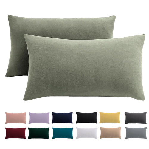 Beqnat Kissenbezug 40x40 2er Set, Anthrazit, 100% Mikrofaser