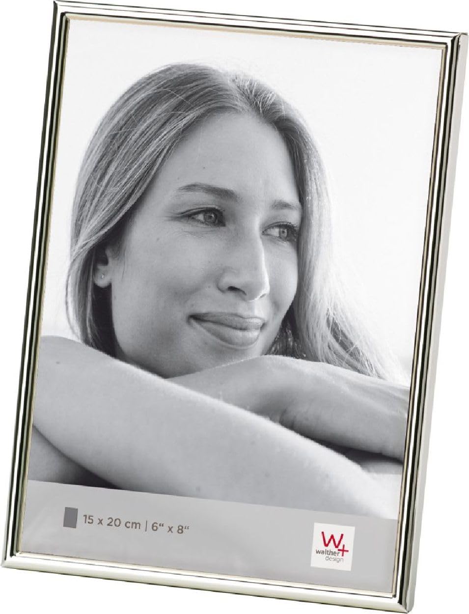 walther design Bilderrahmen silber 6 x 9 cm Chloe Portraitrahmen WD069S