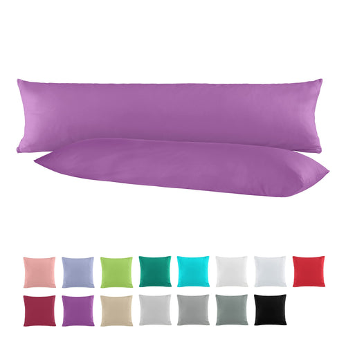 BaSaTex Baumwolle Renforcé Kissenbezug, 2er Pack, 40x40 cm, Bordeaux