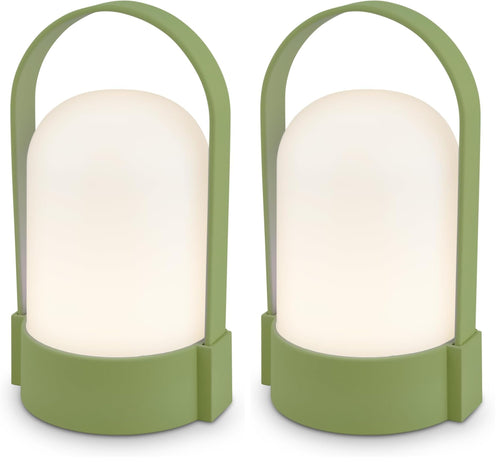BRILONER - LED Tischlampe kabellos IP44 mit Touch, dimmbar in Stufen, USB-C, Akku tauschbar, Nachttischlampe, Leselampe, LED Lampe, Campinglampe, Tischleuchte, Akku Lampe, Outdoor, 9x8x15,5 cm, blau