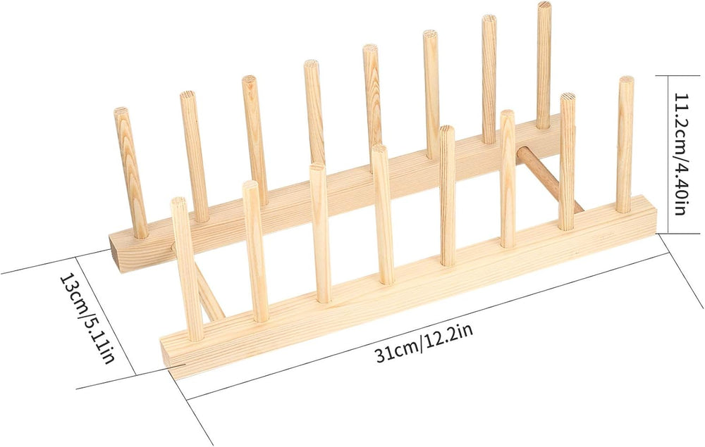 1 STK Geschirrständer, Abtropfgestell aus Holz