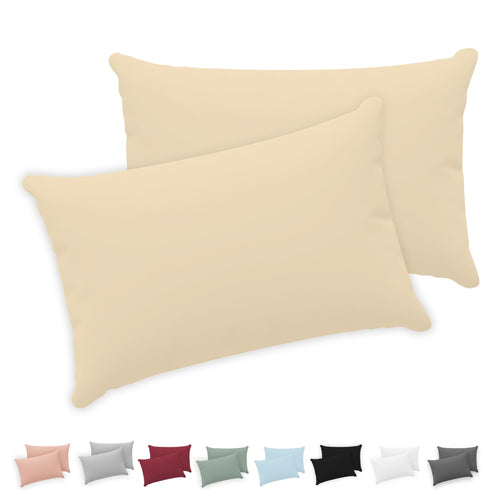 Twinzen - Kissenbezug 40x40cm - 2er Set - 100% Baumwolle - Anthrazit