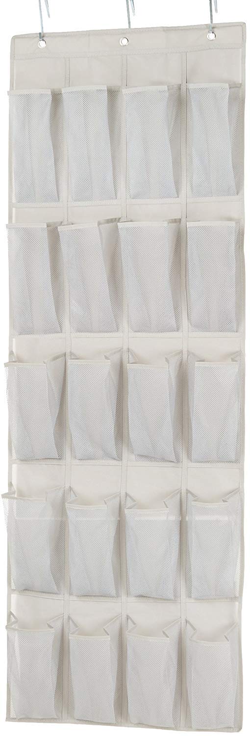 Amazon Basics Organizer für Schuhe, Medium, Beige/Hellgrau