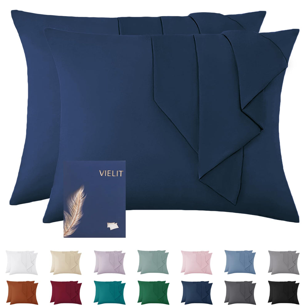 Vielit Kissenbezug 40 x 80 2pc Kopfkissenbezug Anthrazit Öko-Zertifikat