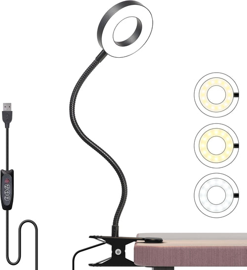 Klemmlampe dimmbar, 48 LEDs, schwarz