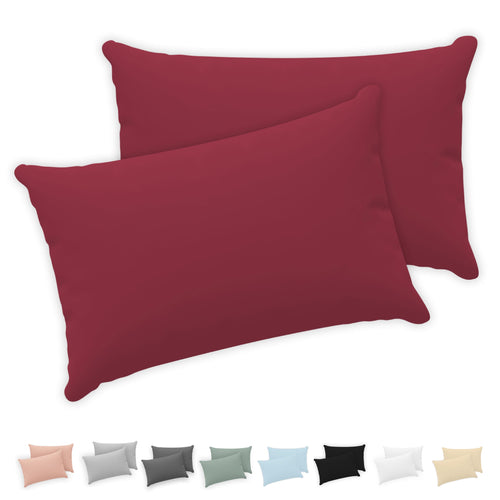 Twinzen - Kissenbezug 40x40cm - 2er Set - 100% Baumwolle - Anthrazit