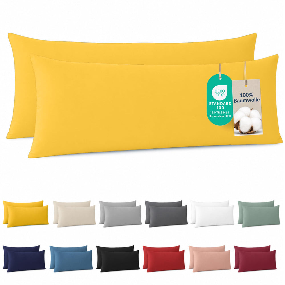 Dreamzie - Kissenbezug 40x40cm - 2er Set - 100% Baumwolle - Anthrazit